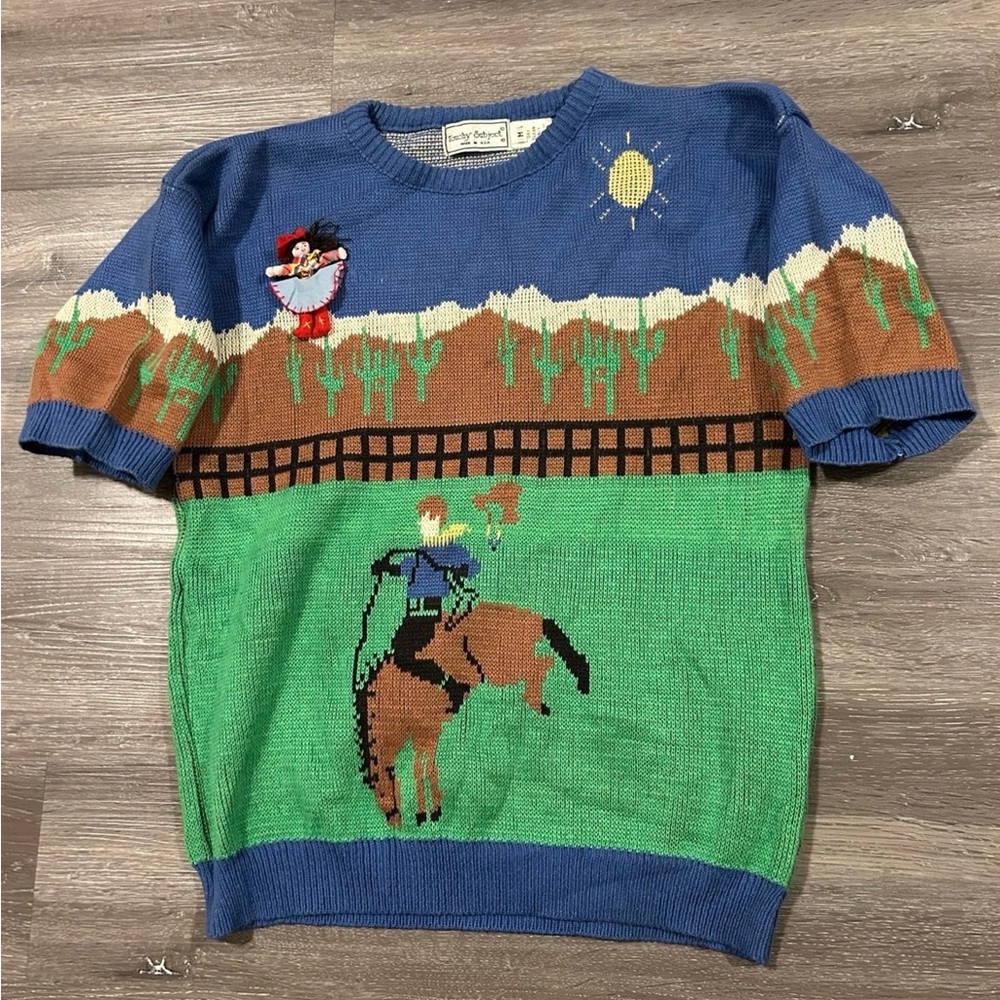 Vintage Touchy Subject Sweater Size M Made In USA Rare
